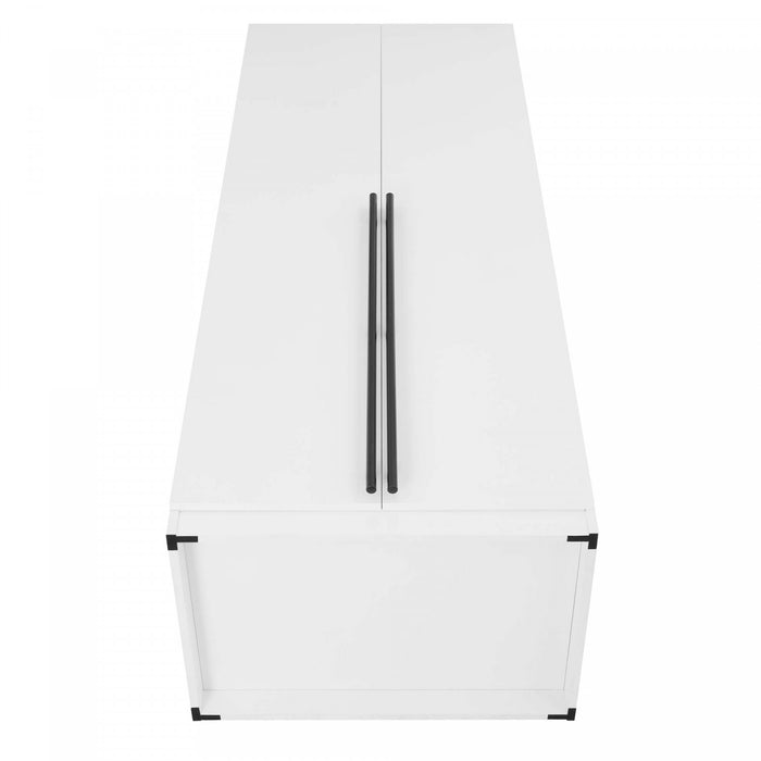 Lee Modern 32\" Wardrobe Closet in White - Set of 2 Armoire
