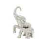 Ceramic 11\" Elephant with Baby