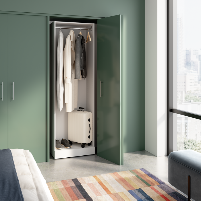 Bestar Florence 25\" Modular Double Hanging Closet System - White