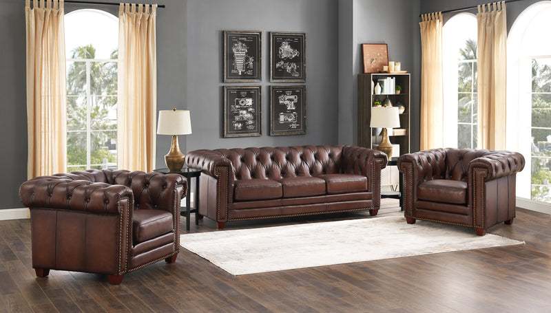 Hydeline Standwood Leather Chair - Brown