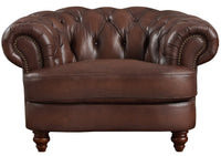 Hydeline Brixton Leather Chair - Brown