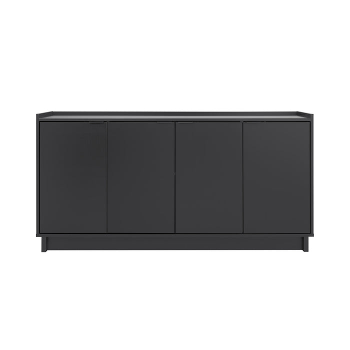 Prepac Simply Modern 4-Door Console Buffet - Black