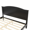 Benson Full Size Solid Wood Platform Bed with Stylish Headboard, Black | Lit plateforme Benson en bois massif format Full avec tete de lit elegante, noir