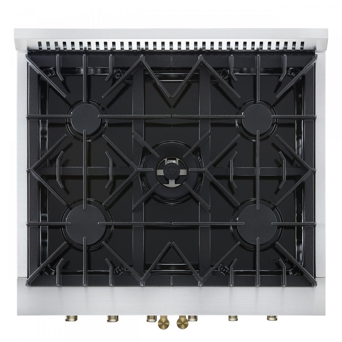 Forno Galiano 30\" White Gas Range, 4.32 cu.ft- FFSGS6444-30WHT