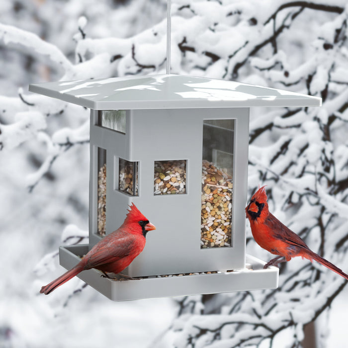 Umbra Bird House Feeder - Grey