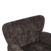 Wingate Cozy Wingback Armchair with Premium Fabric and Solid Wood Legs, Dark Brown, Teak | Wingate Fauteuil Aile Confortable en Tissu Premium et Pieds en Bois Massif, Brun Fonce, Teck
