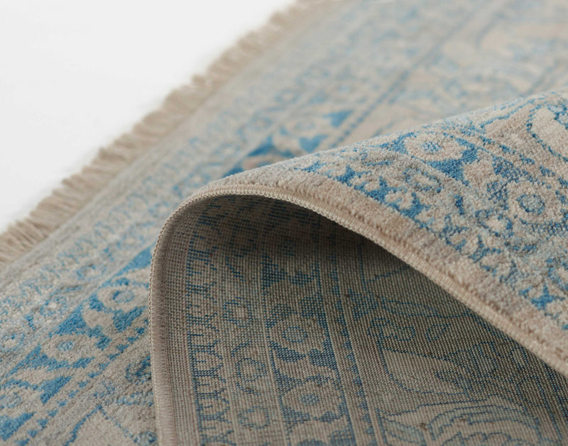 Ariana Traditional 2'6\" x 8'0\" Runner Rug in Blue Indoor Area Rug