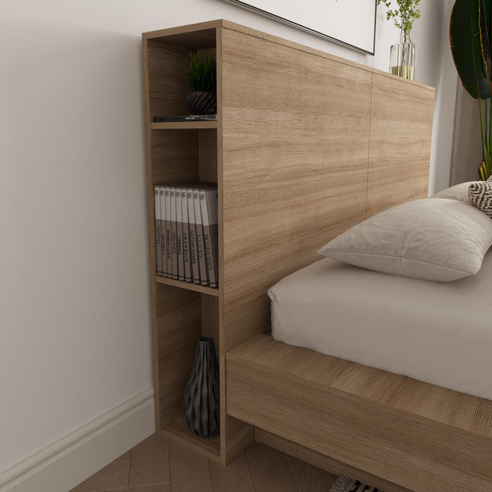 Nordika Marconi Queen Headboard - Brown Oak