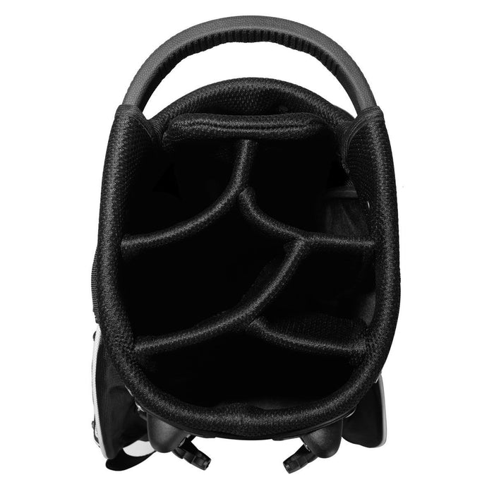 Costway Golf Stand Cart Bag Club W/6 Way Divider Carry Organizer Pockets Storage Black