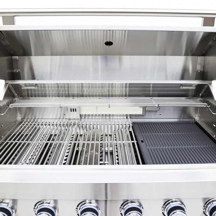 FORNO Bulnes Outdoor Kitchen 84,000 BTU Stainless Steel BBQ with Black Granite Countertops - FODKT2520BLK