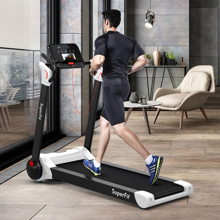 Superfit Folding 2.25hp Electric Treadmill Running Machine App Control Bluetooth