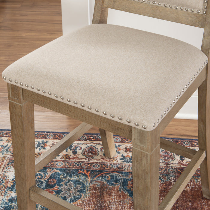 Emmy Fabric Counter-Height Stool - Grey