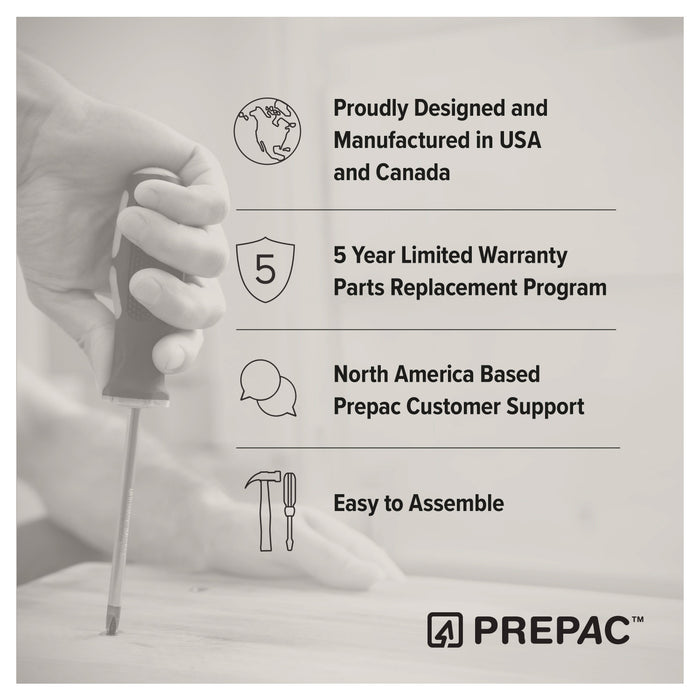 Elite Accent Storage Cabinet with Panel Doors & 3 Shelves - Rustic White 