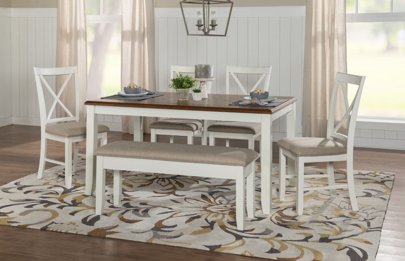 Jane Fabric Brown Dining Chair - Set of 2