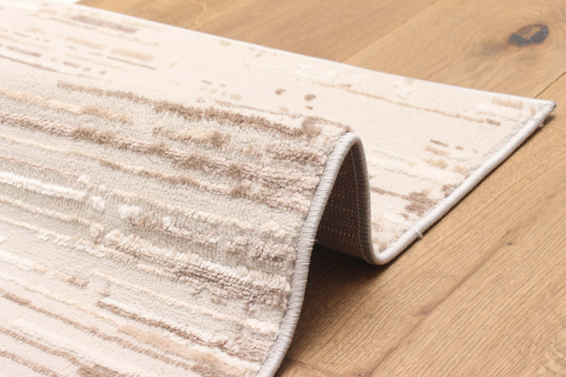 Quinn Contemporary/Modern 5'0\" x 8'0\" Area Rug in White Indoor Area Rug