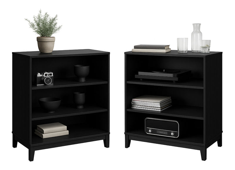 Modulr 2 Adjustable Shelves Bookcase - Black Oak