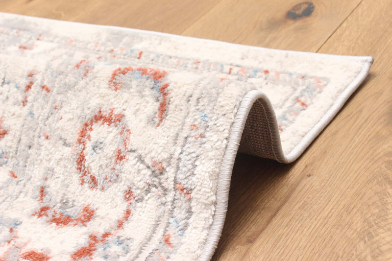 Mira Traditional 8'0\" x 10'0\" Area Rug in White Indoor Area Rug