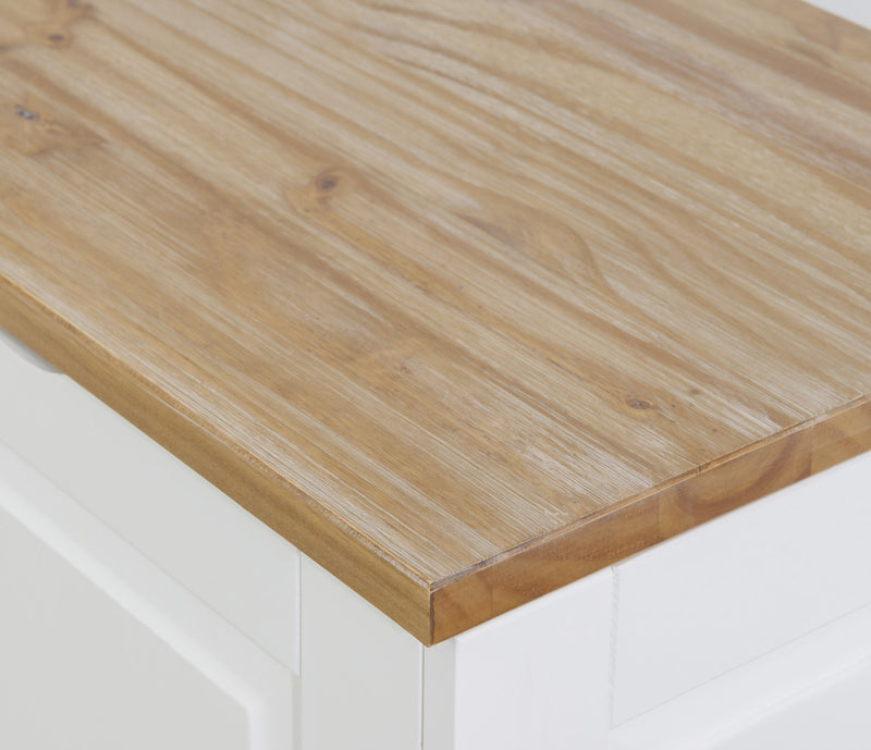 Tobin Backless Corner Nook Dining Bench - Natural and White