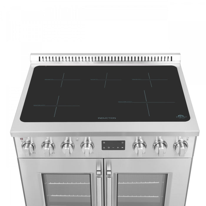 Forno Torino 36\" French Door Induction Range, Stainless Steel - FFSIN0950-36