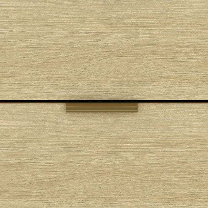 Grace Modern 54\" Office Desk in Natural Oak (2-Drawer)