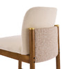 Lois Rubber Wood Counter Stool Set of 4 with Upholstered Seat and Footrest,Beige | Lois lot de 4 tabourets de comptoir en bois d’hevea avec assise rembourree et repose-pieds, beige