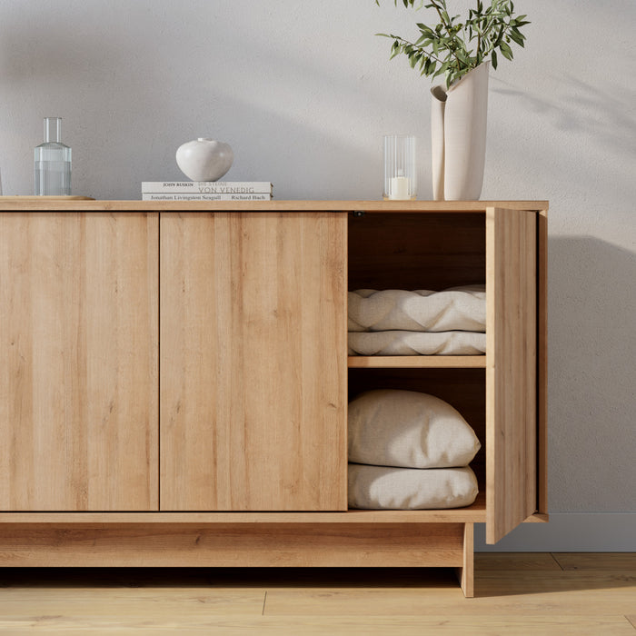 Prepac Finnley Sideboard Buffet - Natural Oak