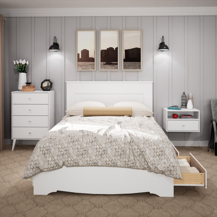 Queen Flat Panel Headboard - White