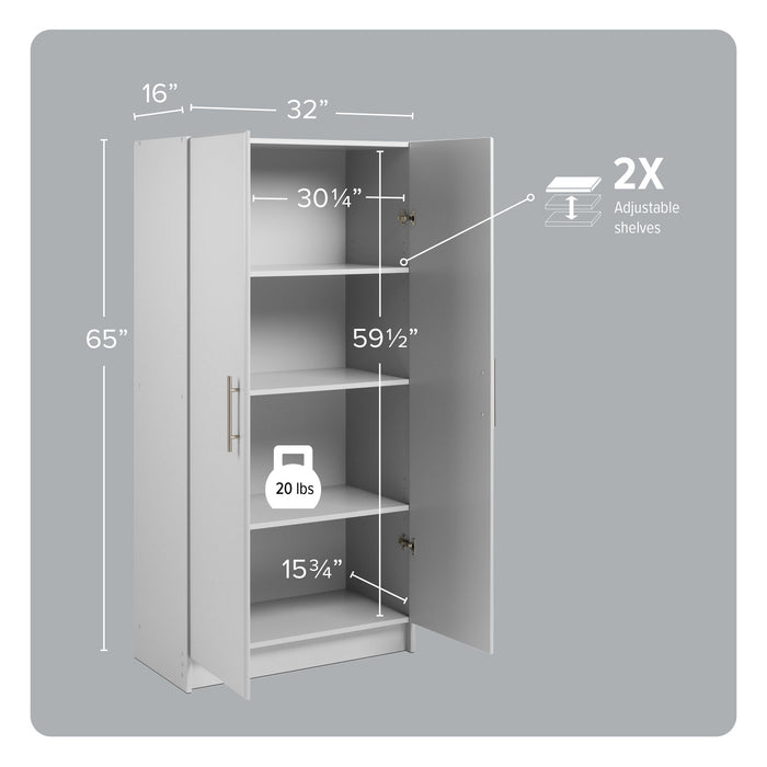 Elite 32\" Storage Cabinet - Light Grey