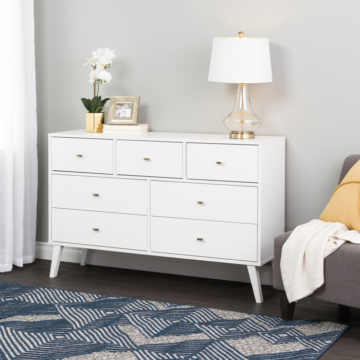 Milo 7-Drawer Dresser - White