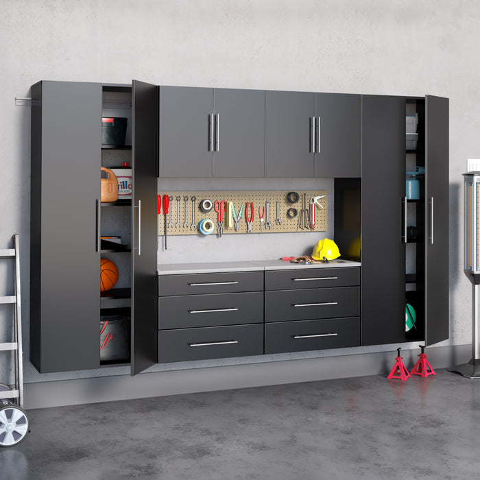 Hangups 120-inch 6-piece Garage Storage Cabinet Set I - Black