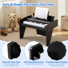 Costway 25 Keys Digital Piano with Music Stand,Teaching Mode,Lighted Keys, Adjustable Speed Black