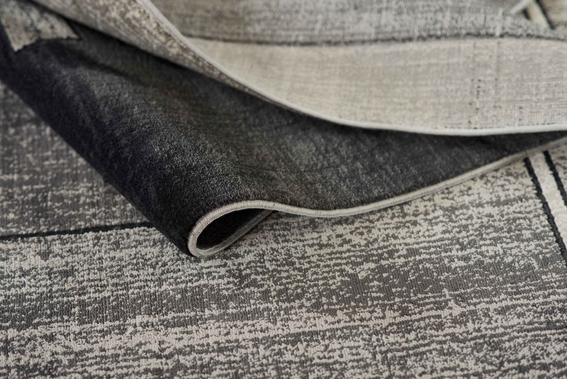 Sorelle Contemporary 8'11\" x 12'6\" Area Rug in Grey Indoor Area Rug