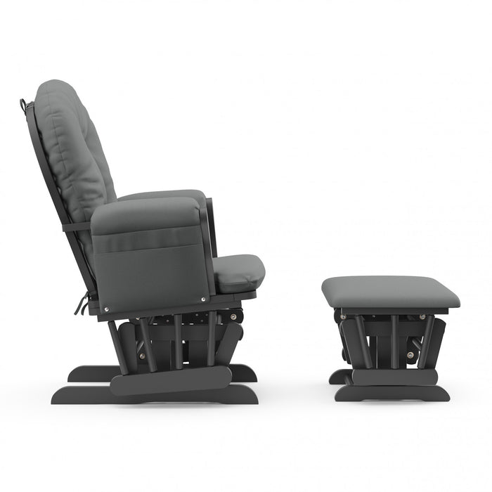 Storkcraft Hoop Glider and Ottoman - Gray/Gray