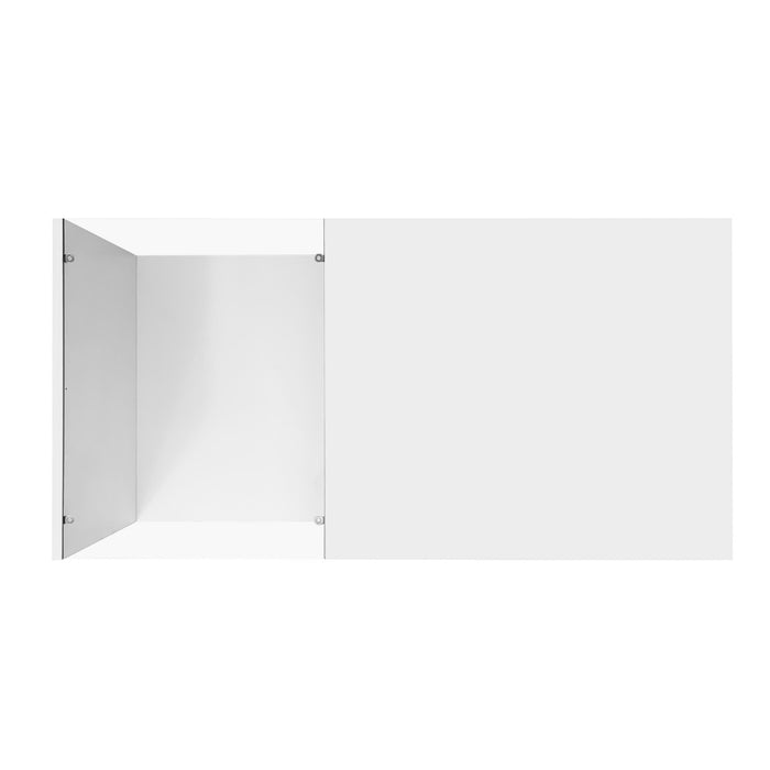 Maxwell High-Gloss 39.4\" Long Coffee Table with Glass and LED Effect,White