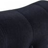 Serena Velvet Chaise Lounge with Button Tufting and Nailhead Trim, Black | Serena Chaise Longue en Velours a Capitonnage Boutonne et Clous Decoratifs, Noir