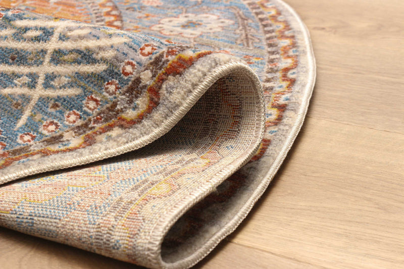 Dulce Traditional 5'0\" x Area Rug in Multi Indoor Area Rug
