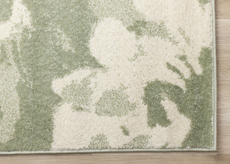 Ellis Floral Green Cream Area Rug - 7'10\" x 10'6\"