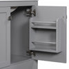 Harper 30 Inch Bathroom Vanity with Ceramic Sink and Smart Storage Cabinet, Grey | Harper Meuble de salle de bain 30 pouces avec vasque en ceramique et armoire de rangement intelligent, Gris