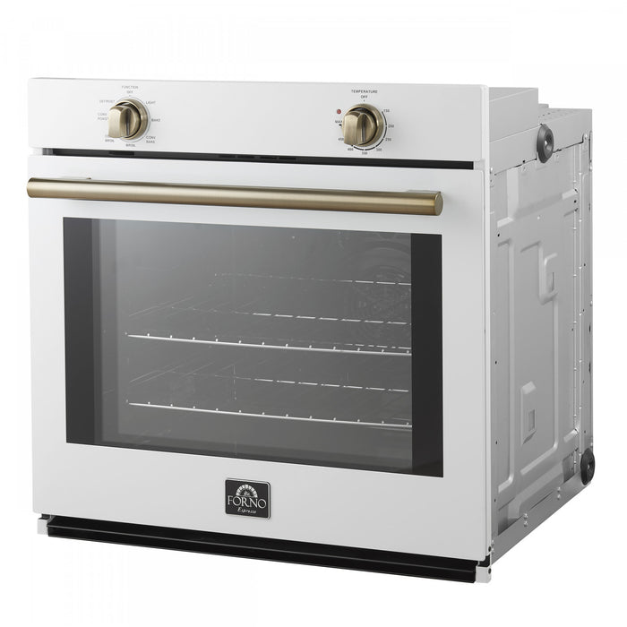 Forno Vomero 30\" Single Wall Oven in White, 5 cu.ft. Convection Oven - FBOEL1370-30WHT