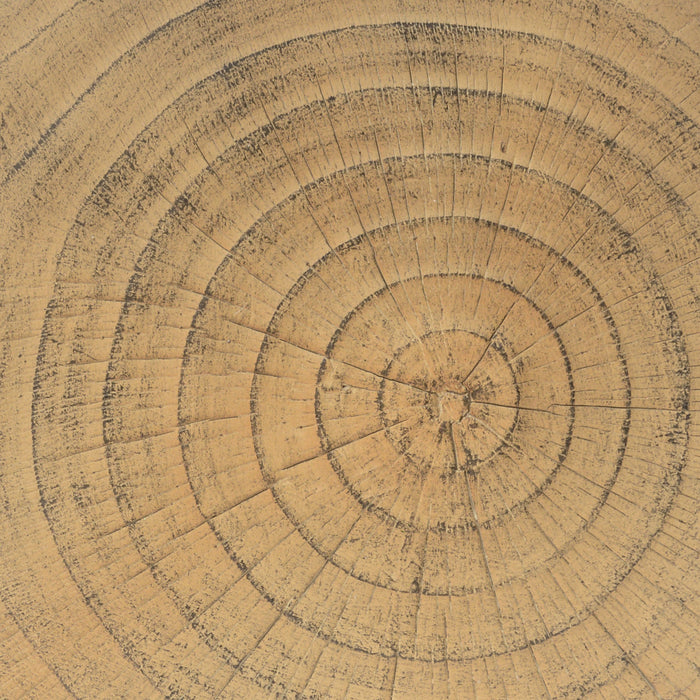 Elio 16.75\" Rustic Hollow Tree-Stump MGO Accent Table, Pet-Friendly Indoor Side Table, Natural