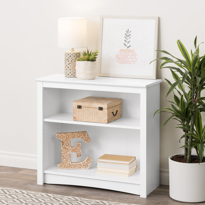 Two-Shelf Bookcase - White