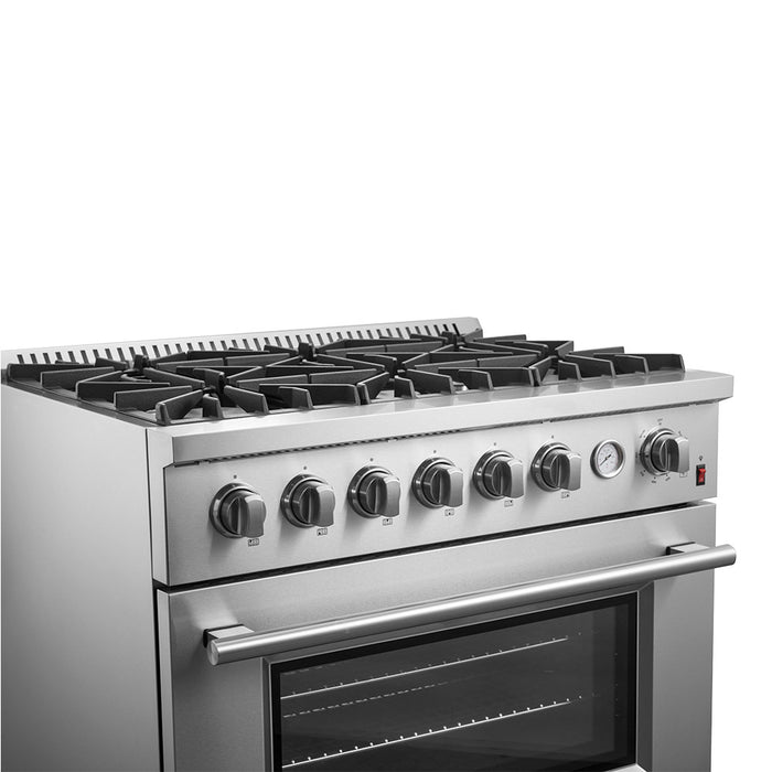 Forno Marco 36-inch Gas Range Stainless Steel, 4.32 cu.ft. -FFSGS6277-36