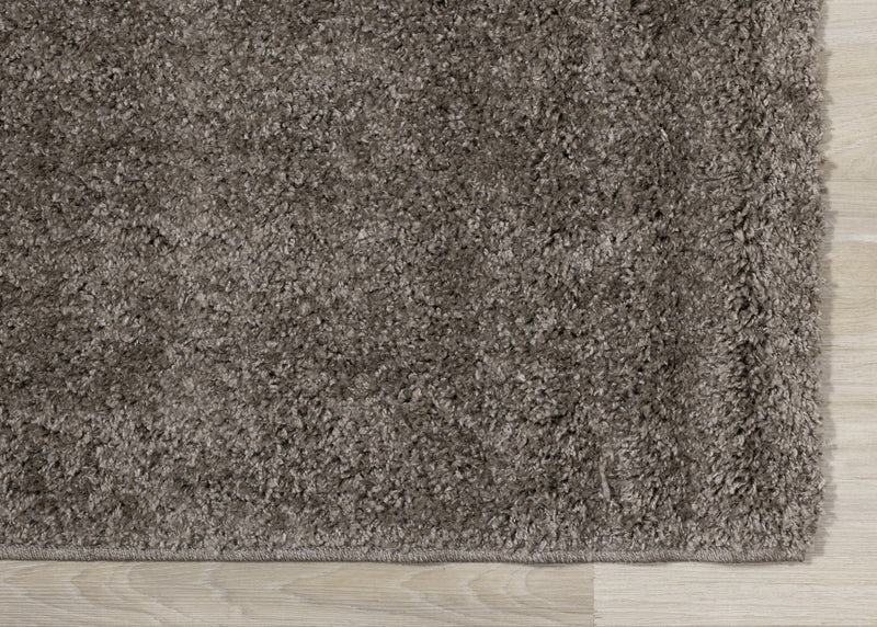 Brooklyn Dark Taupe Shag Area Rug - 5'3\" x 7'7\"