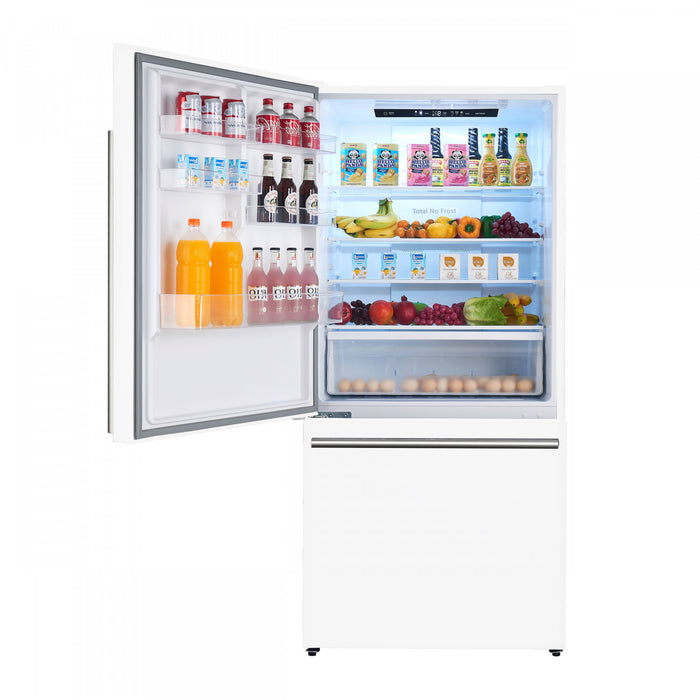 Forno Milano 60-Inch Side-by-Side Refrigerator in White, 34.4 cu.ft - FFFFD1787-60WHT