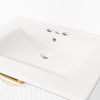 Jasper 24 Inch Modern Wall-Mounted Bathroom Vanity with Drawers, White | Meuble de salle de bain mural moderne Jasper 24 pouces avec tiroirs, blanc