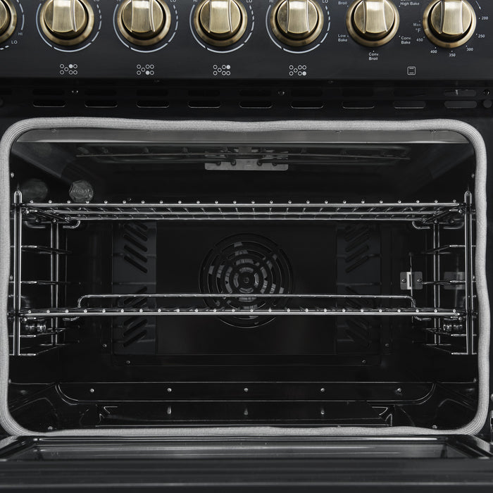 Forno Paolo 48 Inch Freestanding Electric Range in Black, 6.7 cu.ft - FFSEL6011-48BLK