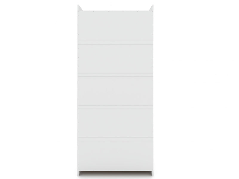 Mulberry Contemporary Modern 2-Piece Wardrobe Closet in White