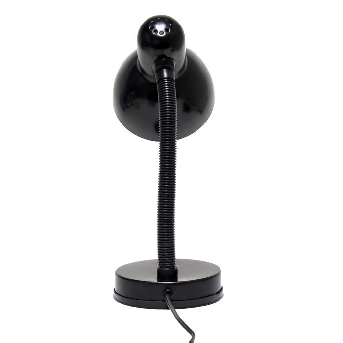 Remmer Gooseneck Desk Lamp, Onyx, 14.25\"H