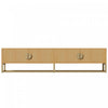 Aspect 70.8 Inch Modern TV Cabinet with Wood Grain Finish and Soft-Close Hinges, Natural | Aspect Meuble TV Moderne 70.8 po avec Finition Bois Graine et Charnieres a Fermeture Amortie, Naturel