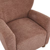 Wingate Cozy Wingback Armchair with Premium Fabric and Solid Wood Legs, Coral, Teak | Wingate Fauteuil Aile Confortable en Tissu Premium et Pieds en Bois Massif, Corail, Teck